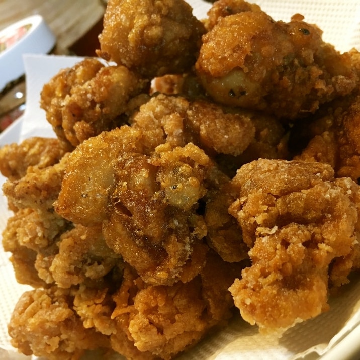 輪郭のしっかりした味!おつまみ鶏唐揚